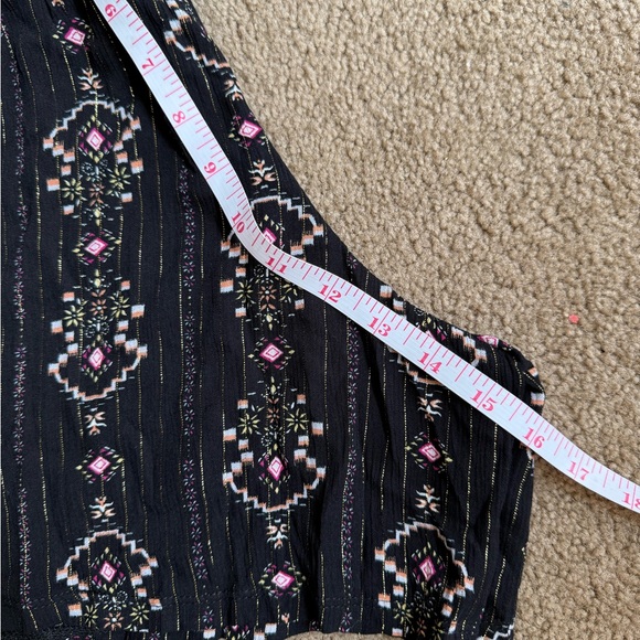 Threedots Boho Style Black Floral Print Women Shorts Elastic Size S - Picture 8 of 9